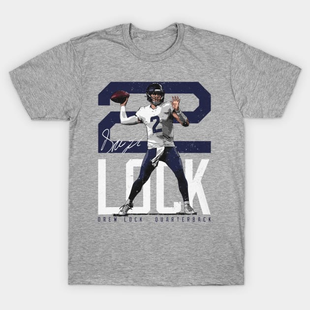 Drew Lock Seattle Bold Number T-Shirt by Chunta_Design